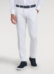 Pantaloni chinos misto lino.-3