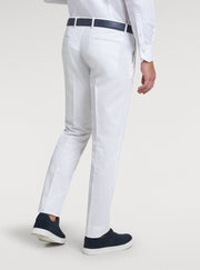 Pantaloni chinos misto lino.-1