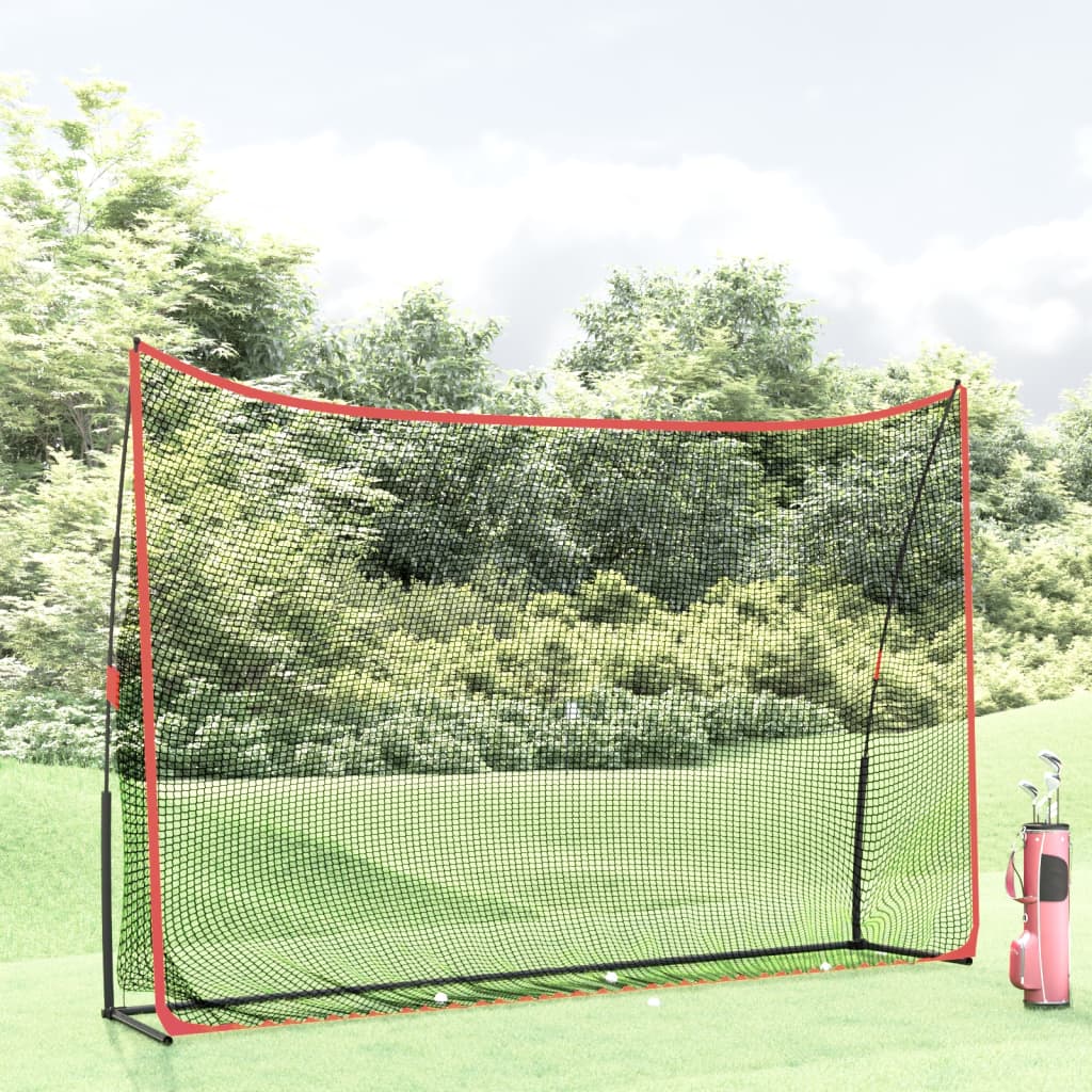 vidaXL Golf Practice Net Black and Red 120.1"x35.8"x83.9" Polyester-0