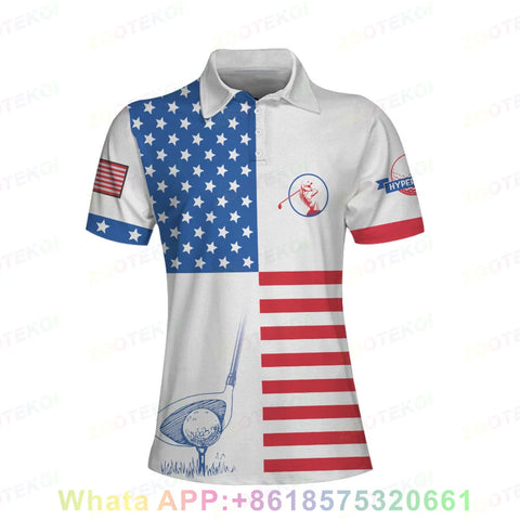 Print Polo Shirts For Women Short Sleeve Golf Shirts Fashion Street Polo Shirt New In Tops & Tees Button lapel polo 2025