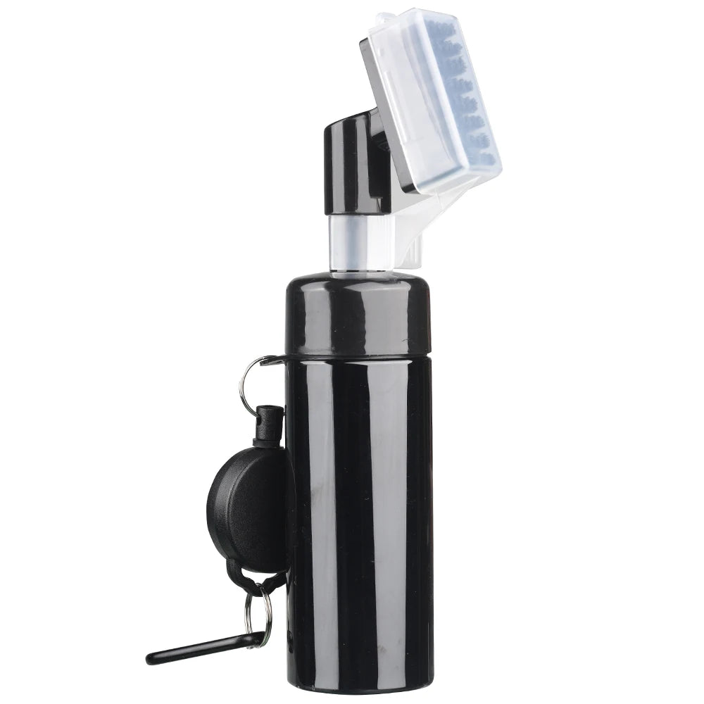 Golf club brush with built in water tank - clean as you play, quick and easy