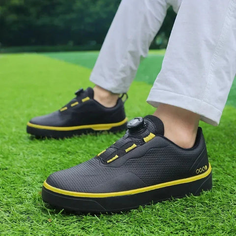 Professional Golf Shoes for Men No Spike Golf Sports Footwears Outdoor Golf Walking Sneakers for Golfers Athletics Ligthweight
