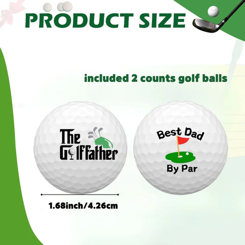 2 counts Funny Golf Balls Gift Set Funny Novelty GolferPresent for Men Dad Golfing Fan One Standard Size Unit
