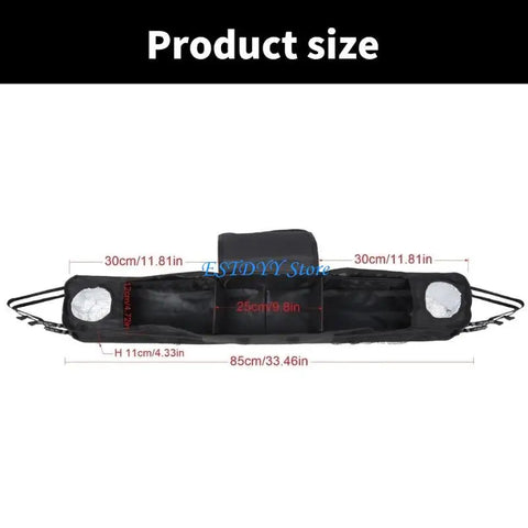 G6DE Golf Cart Front Storage Basket with Insulated Cup Holders No Drill Storage Tray Golf Cart Accessories