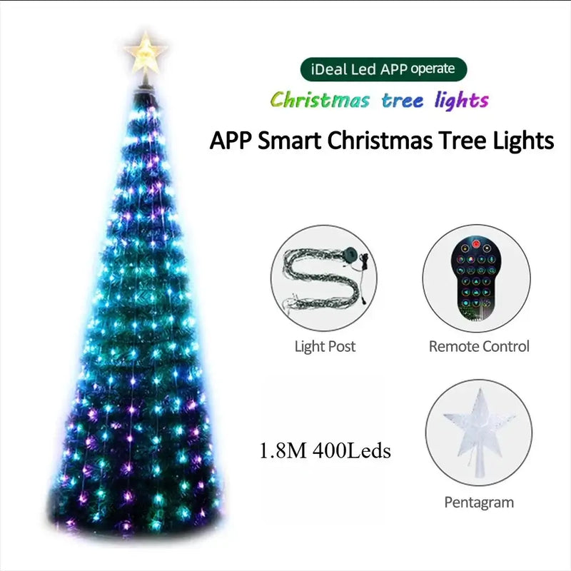 Smart RGB Christmas Tree Star Lights 
