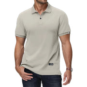 Summer Men's Polo Shirt Short Sleeve Men's Button Down T-Shirts Basic Golf Polo Shirt Lightweight Breathable Tshirts