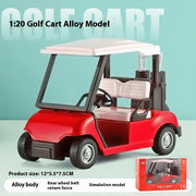 Miniature 1:20 Scale Golf Cart Model Car with Retro Spring Action, Kids' Toy Vehicle for Playroom & Outdoor Fun