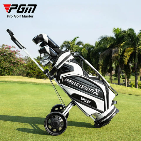 PGM Two-wheel Golf Cart Golf Course Smooth and silent wheels Multifunctional Panel Foldable Push-pull Golf Cart QC002