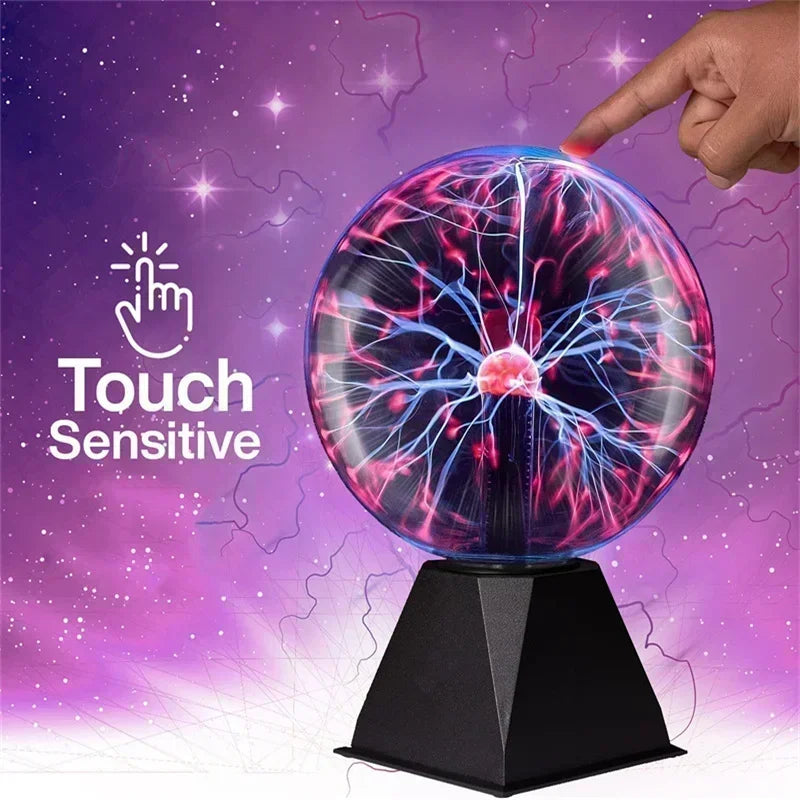 Sound-Controlled Plasma Ball LED Night Light