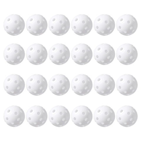 24pcs Perforated Balls Golf Ball Toy Practice Balls Training Balls Plastic Play Balls Sport Game Balls Lightweight Durable