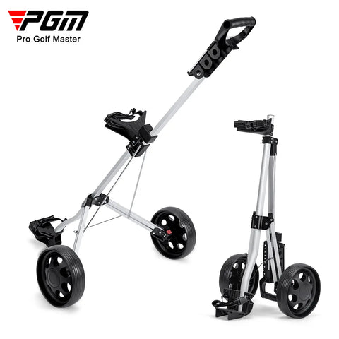 PGM Two-wheel Golf Cart Golf Course Smooth and silent wheels Multifunctional Panel Foldable Push-pull Golf Cart QC002
