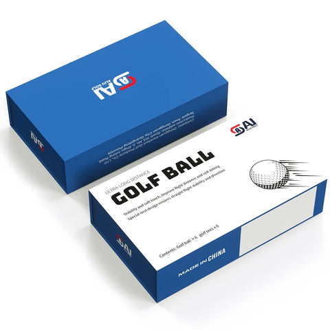 Premium Packaging with 6 Metal Plated Golf Balls, 6 Plastic Ball Tees - Ideal for Sand Bunker Shots, Long Distance Shots