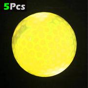 5Pcs LED Light up Golf Balls, Glow in The Dark Night Golf Balls - Multi Colors of Blue, Orange, Red, White, Green, Pink
