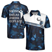 Summer Fashion Golf Shirts For Men Funny Golf 3D Print Graphic USA Flag Graphic Custom Name Personality Harajuku Trendy Top 2025