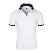 Golf T-shirt for Men Lapel Short Sleeve Breathable POLO Shirt Button Summer Pullovers Fashion Trend T-Shirt Man Streetwear Tops