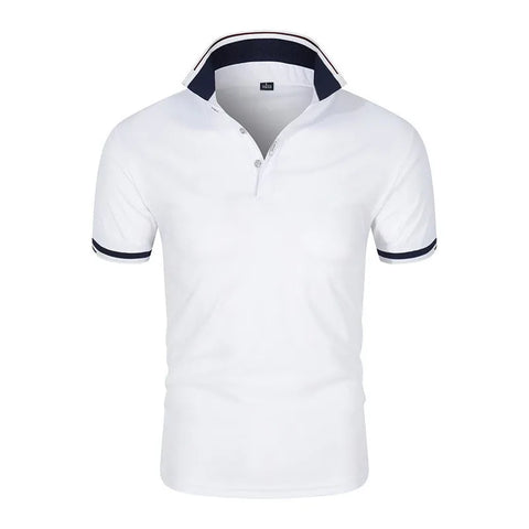 Golf T-shirt for Men Lapel Short Sleeve Breathable POLO Shirt Button Summer Pullovers Fashion Trend T-Shirt Man Streetwear Tops