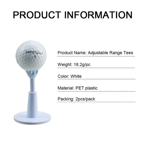 2 pack golf tees, for practise maths. Adjustable hight