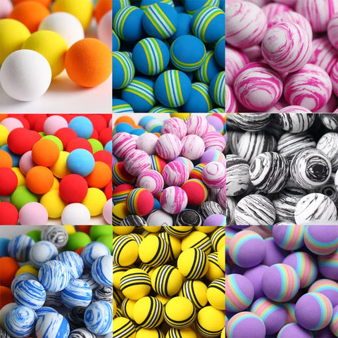 New 10pcs/lot Golf Sponge Soft Rainbow Balls Golf Swing Training Balls Sponge Foam Golfer/ Tennis Sponge golf ball
