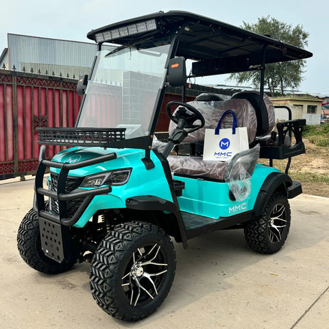 Lifted Four Wheels Club Car Golf Buggy Cart off Road Hunting Lithium Battery 4 Seaters Electric Golf Cart