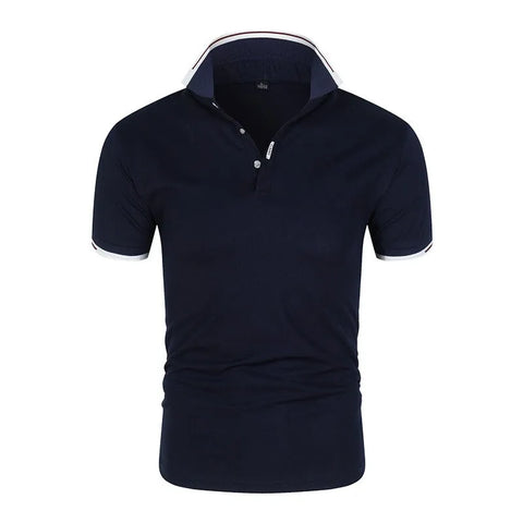 Golf T-shirt for Men Lapel Short Sleeve Breathable POLO Shirt Button Summer Pullovers Fashion Trend T-Shirt Man Streetwear Tops
