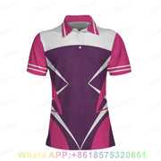 Print Polo Shirts For Women Short Sleeve Golf Shirts Fashion Street Polo Shirt New In Tops & Tees Button lapel polo 2025