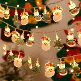 Santa & Snowman LED Christmas String Lights Garland