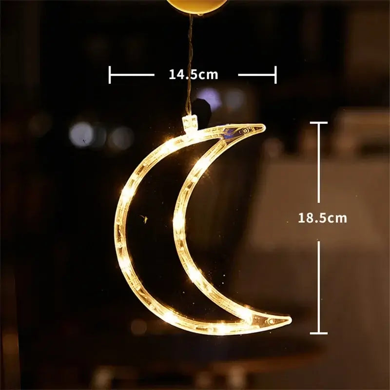 Christmas LED Light Snowflake Santa Hanging Battery