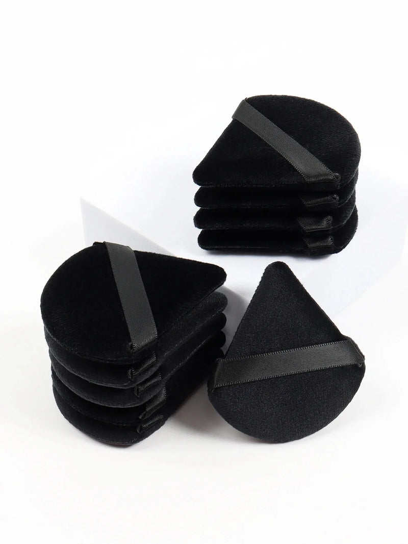 Black Triangle Powder Puff Sponge Soft Velvet