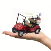 Adorable Mini Golf Cart Model Toy,Cast Alloy, Pull-Back Action, Perfect for Home Decor & Unique Gift Idea for Golf Enthusiasts