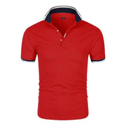 Golf T-shirt for Men Lapel Short Sleeve Breathable POLO Shirt Button Summer Pullovers Fashion Trend T-Shirt Man Streetwear Tops