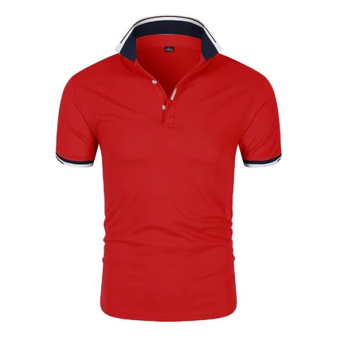 Golf T-shirt for Men Lapel Short Sleeve Breathable POLO Shirt Button Summer Pullovers Fashion Trend T-Shirt Man Streetwear Tops
