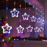 LED Christmas String Lights Room Garland Curtain Lamp
