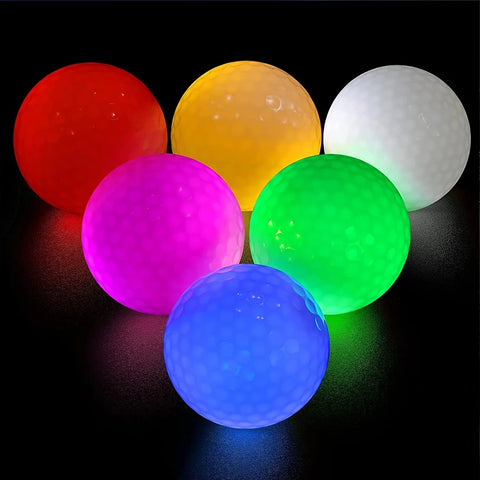 5Pcs LED Light up Golf Balls, Glow in The Dark Night Golf Balls - Multi Colors of Blue, Orange, Red, White, Green, Pink
