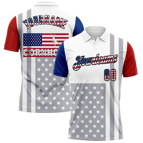 Summer Fashion Golf Shirts For Men Funny Golf 3D Print Graphic USA Flag Graphic Custom Name Personality Harajuku Trendy Top 2025