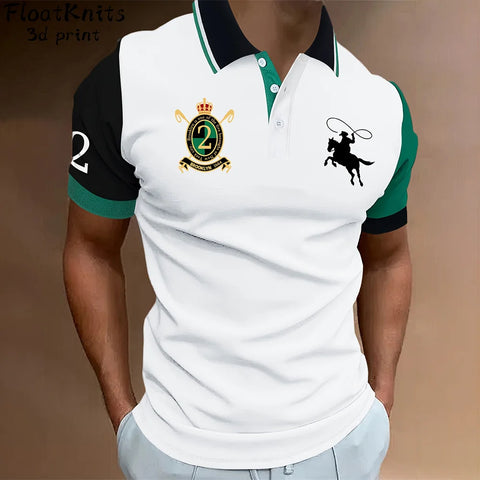 Golf Outfit Simple Polo Shirts for Men Summer Lapel Polo Shirt Business Casual Men's Short Sleeve Tee T-Shirt Men New Golf Tops