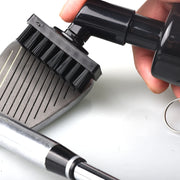Golf club brush with built in water tank - clean as you play, quick and easy