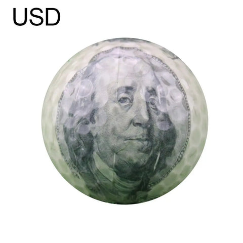 Golf Practice Ball Outdoor Indoor Beginner Training Tool EUR/GBP/USD/Earth Pattern Golf Ball Print Pattern Golf Practice Ball
