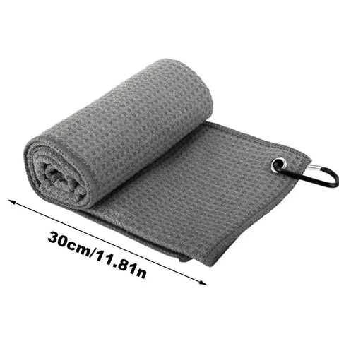 Premium Microfiber golf towel with clip, fast drying & durable