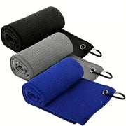 Premium Microfiber golf towel with clip, fast drying & durable