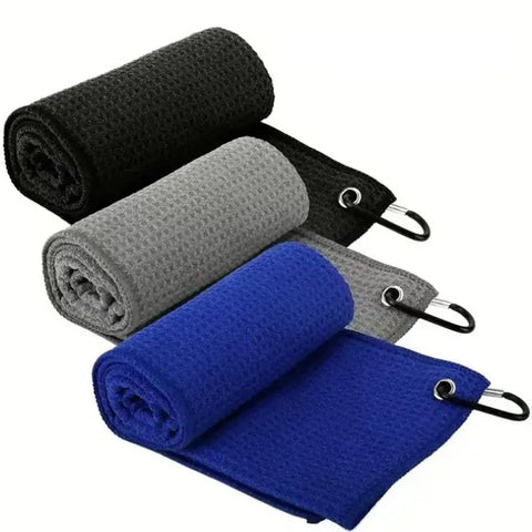 Premium Microfiber golf towel with clip, fast drying & durable