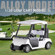 Miniature 1:20 Scale Golf Cart Model Car with Retro Spring Action, Kids' Toy Vehicle for Playroom & Outdoor Fun