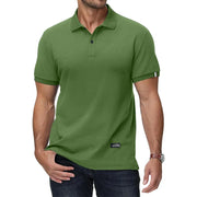 Summer Men's Polo Shirt Short Sleeve Men's Button Down T-Shirts Basic Golf Polo Shirt Lightweight Breathable Tshirts