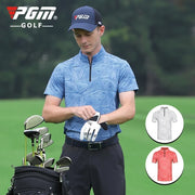PGM Golf T-shirt Men's Shirts Summer Short Sleeve Tops Male Breathable Elastic Uniforms Golf Clothing Size M-XXL YF394