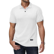 Summer Men's Polo Shirt Short Sleeve Men's Button Down T-Shirts Basic Golf Polo Shirt Lightweight Breathable Tshirts