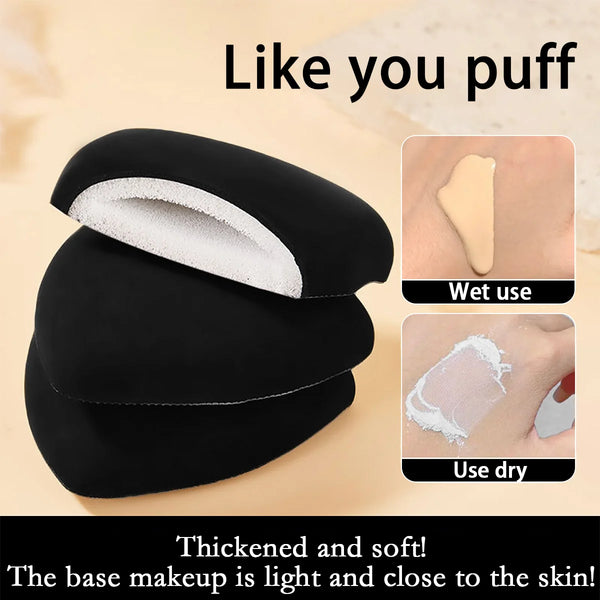 Black Triangle Powder Puff Facial Makeup Sponge 