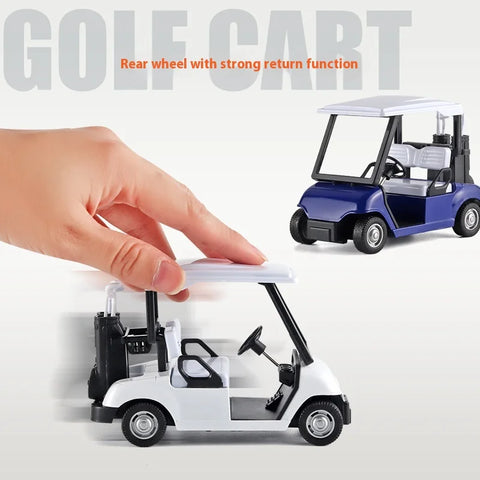 Miniature 1:20 Scale Golf Cart Model Car with Retro Spring Action, Kids' Toy Vehicle for Playroom & Outdoor Fun