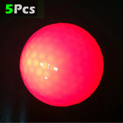 5Pcs LED Light up Golf Balls, Glow in The Dark Night Golf Balls - Multi Colors of Blue, Orange, Red, White, Green, Pink