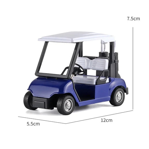 Miniature 1:20 Scale Golf Cart Model Car with Retro Spring Action, Kids' Toy Vehicle for Playroom & Outdoor Fun