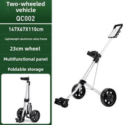 PGM Two-wheel Golf Cart Golf Course Smooth and silent wheels Multifunctional Panel Foldable Push-pull Golf Cart QC002