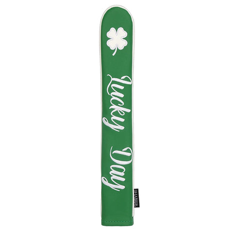 Golf Alignment Stick Cover PU Leather Hold 2 Sticks Headcover